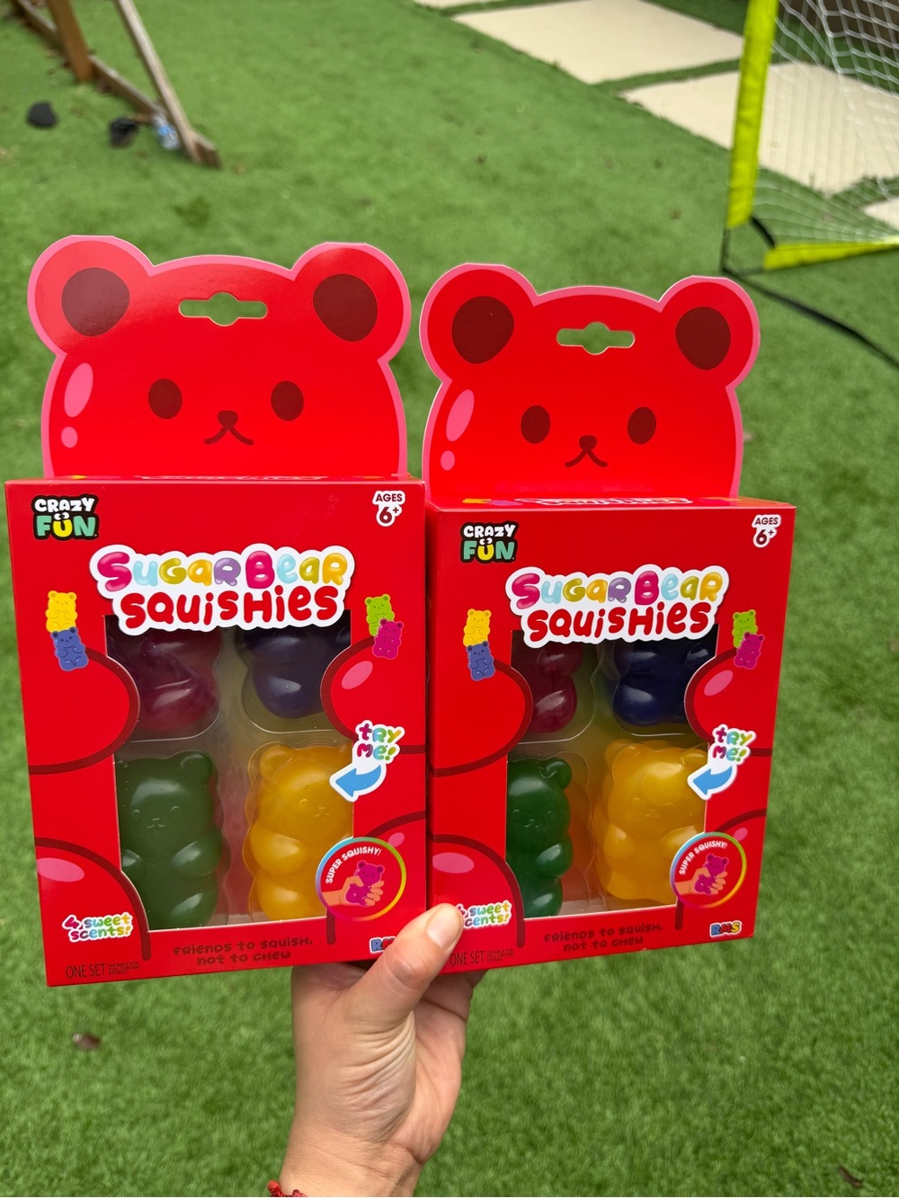 Crazy Fun Sugar Bear Squishies Set 4-Pack New In Box Fast Ship Scented Gummy’s